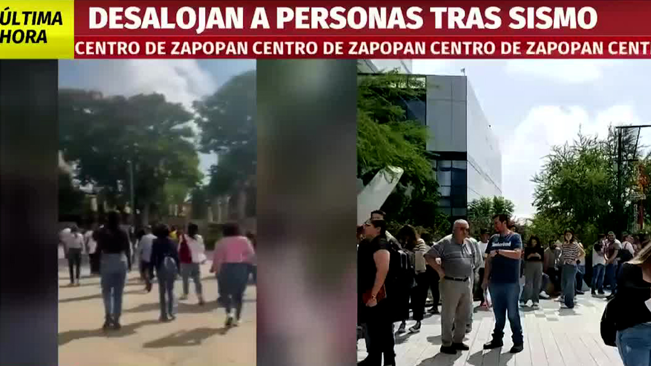 Desalojan a personas en Jalisco, tras los sismos de esta mañana