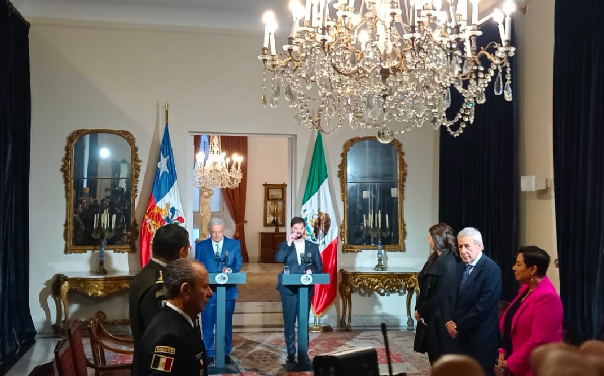 Conferencia a medios por los presidentes López Obrador y Gabriel Boric. | Pedro Domínguez