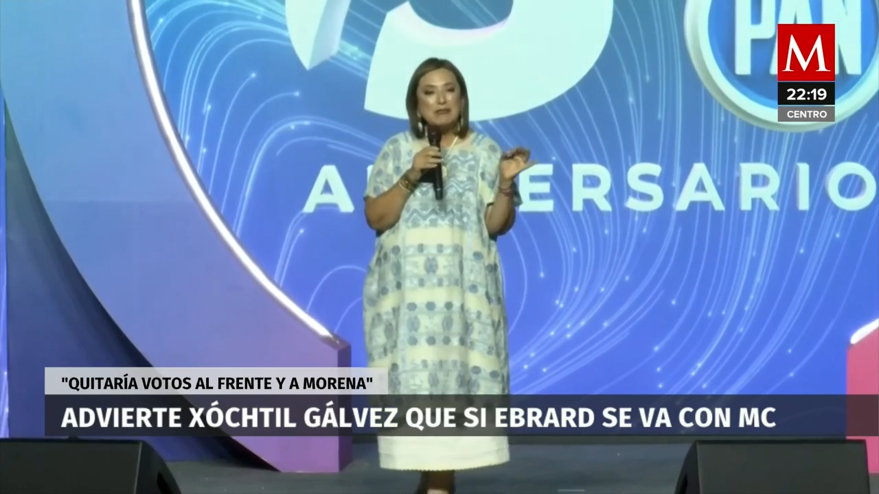 Xóchitl Gálvez advierte riesgo de división del voto si Marcelo Ebrard se une a Movimiento Ciudadano