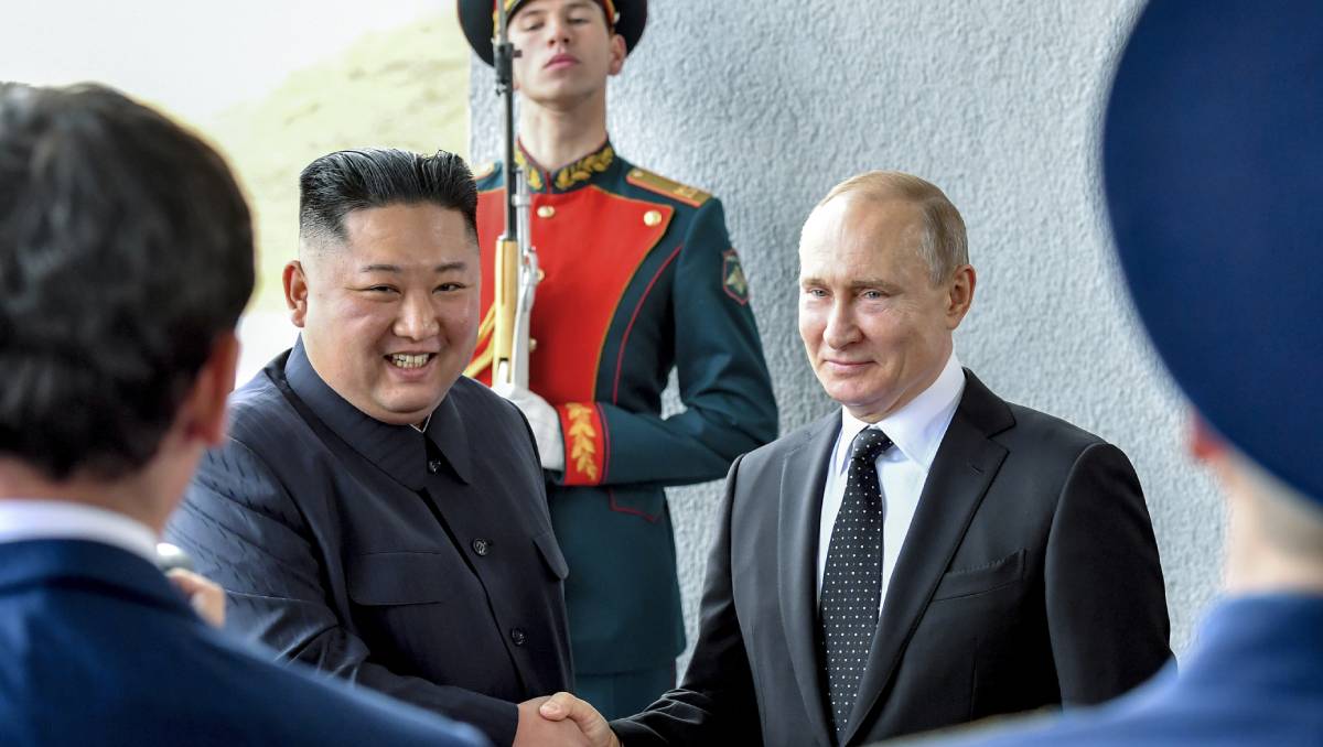 Kim Jong Un, líder norcoreano, y Vladimir Putin, presidente ruso | AP