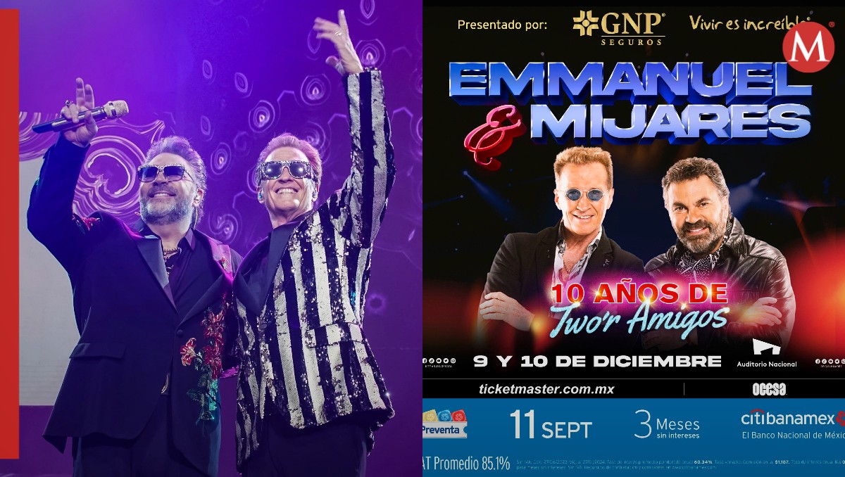 Precios para ver a Emmanuel y Mijares en el Auditorio Nacional