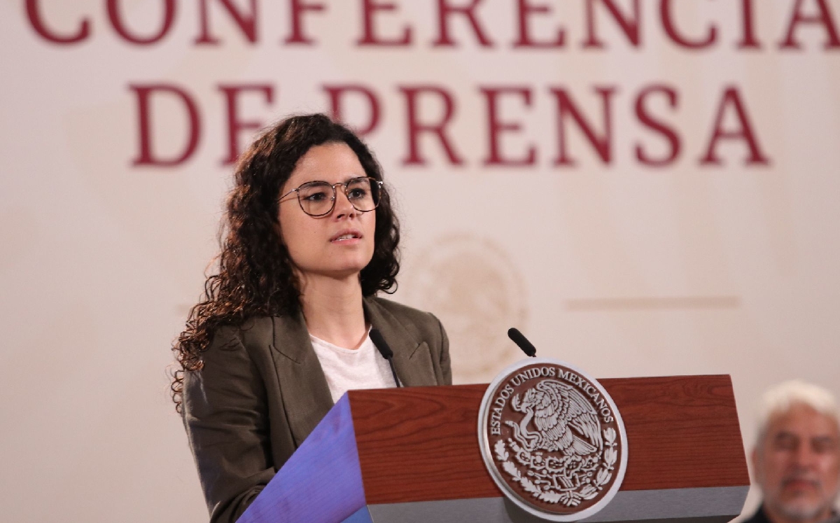 La secretaria de Gobernación en una conferencia de prensa matutina. | Cuartoscuro