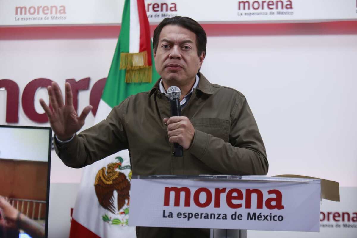 Conferencia de prensa de Mario Delgado. (Juan Carlos Bautista)
