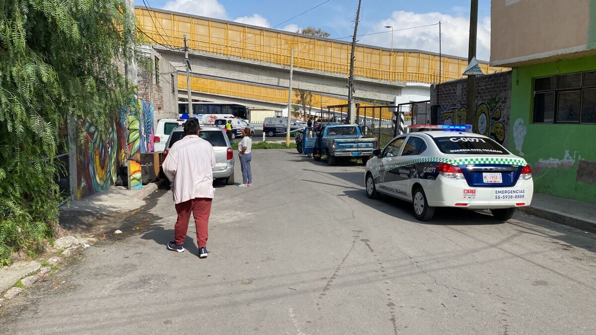 Entronque de la México-Pachuca y Ojo de Agua, sitio donde fue asesinado un conductor de la ruta México-Tizayuca. (Cortesía)