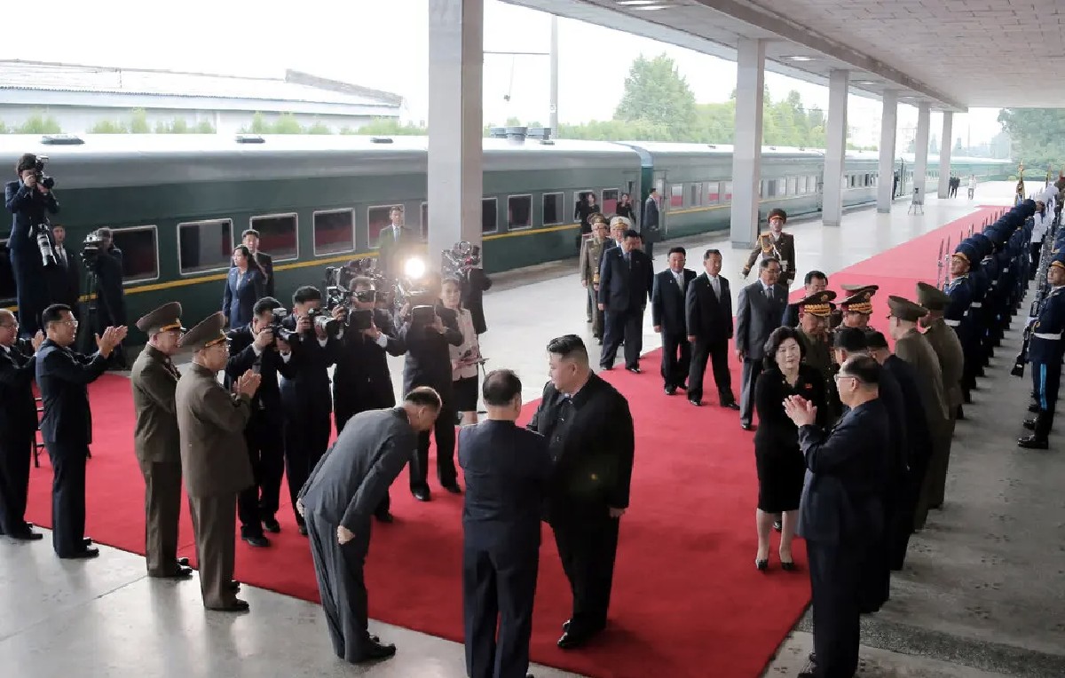 Líder norcoreano Kim Jong Un previo a su viaje en tren a Rusia (Reuters)