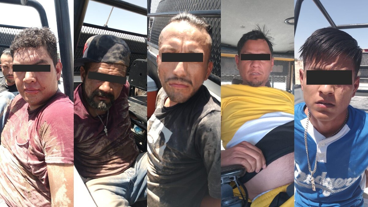 Los cinco individuos fueron sorprendidos y detenidos. (Especial)