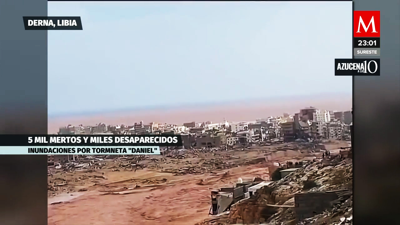 Más de 5 mil muertos y 10 mil desaparecidos por tormenta Daniel en Libia