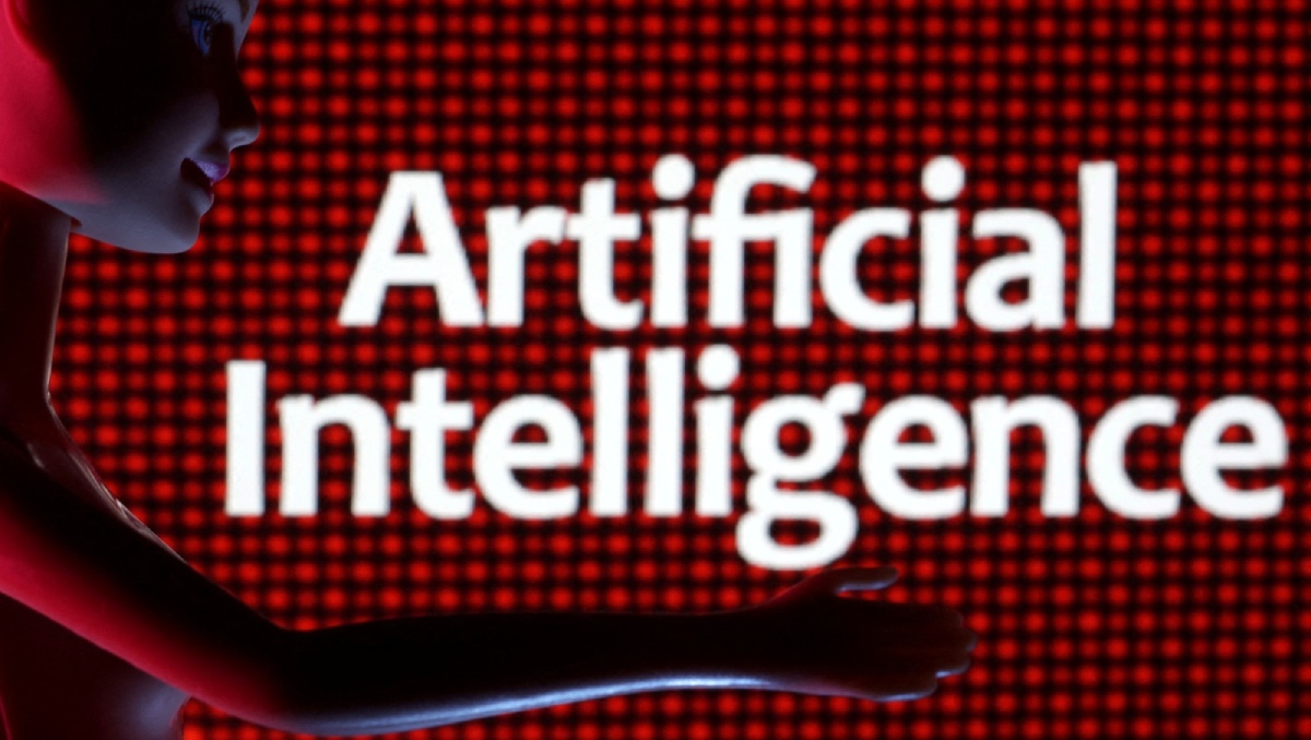 Palabras de Inteligencia Artificial se ven en esta ilustración tomada el 31 de marzo de 2023. Foto: (Reuters)