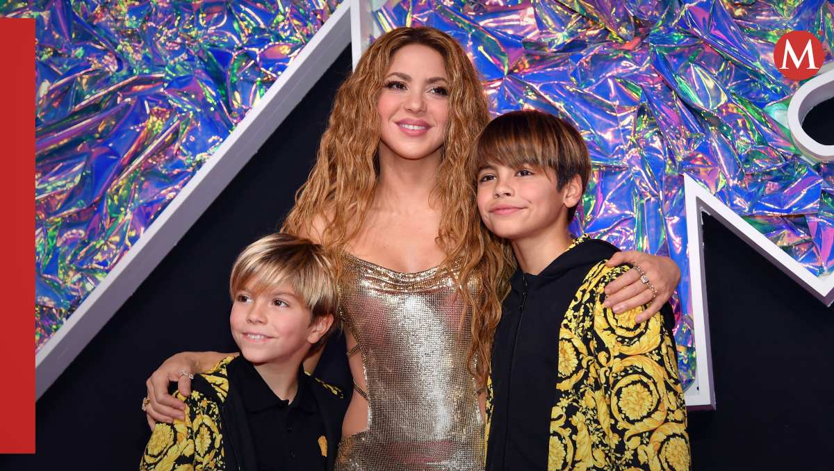 Shakira junto a sus hijos Milan y Sasha | AFP