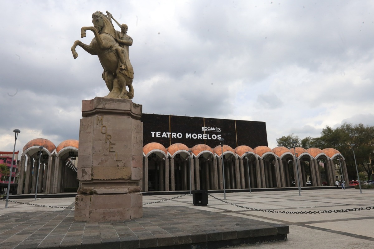El teatro Morelos será la sede para el mensaje de Delfina Gómez.| Foto (Iván Carmona)