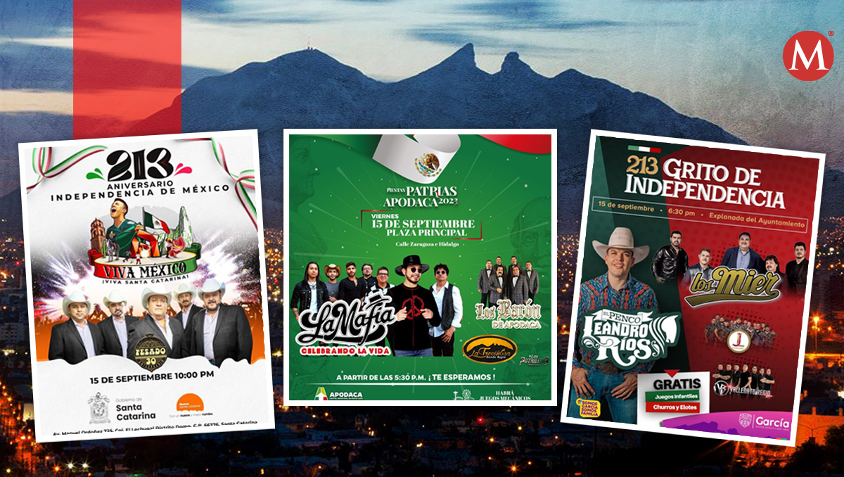 Invitados al Grito de Independencia en municipios de Nuevo León. Foto: Especial