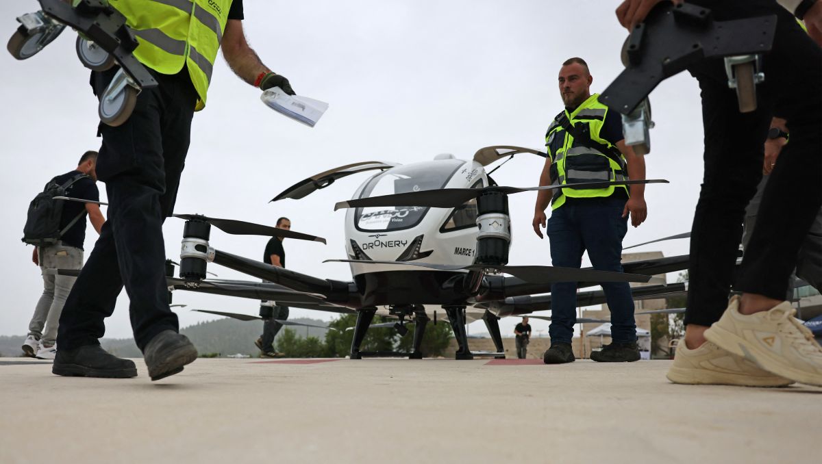 El taxi volador partió de un hospital en Jerusalén | AFP