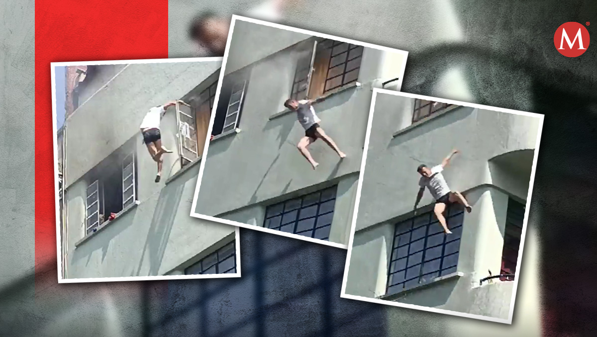 Transeúntes captaron en video la caída del hombre. (Foto: Especial)