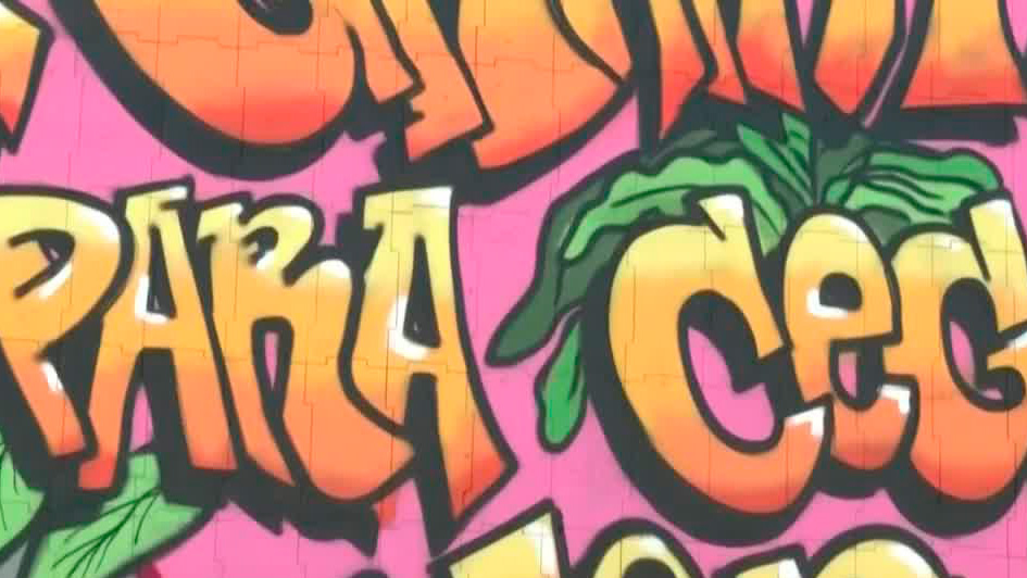 Artista crea un mural para personas con discapacidad en Brasil