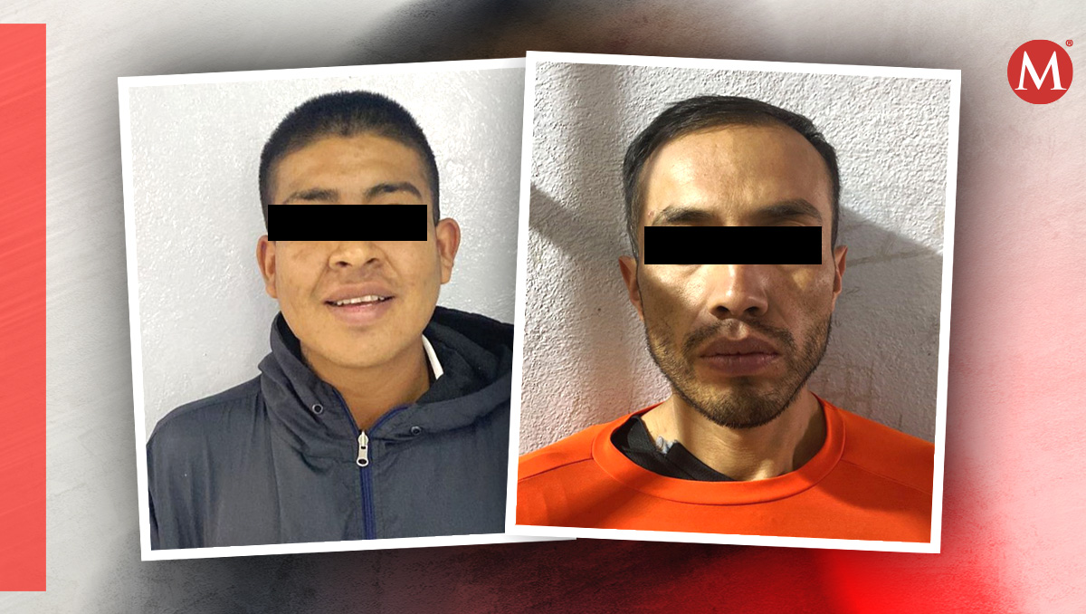 Los detenidos José de Jesús "N" y Alexis Fernando "N"