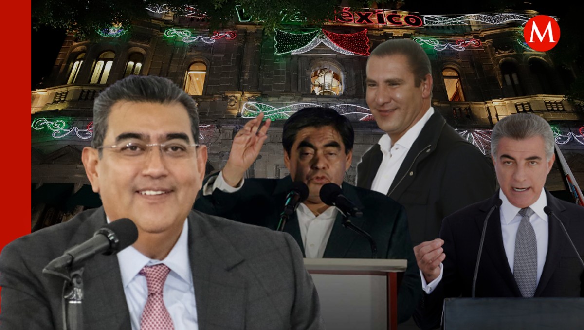 Salomón Céspedes, cuarto gobernador en dar Grito de Independencia de Puebla en 7 años | Diseño Milenio/ Agencia Enfoque