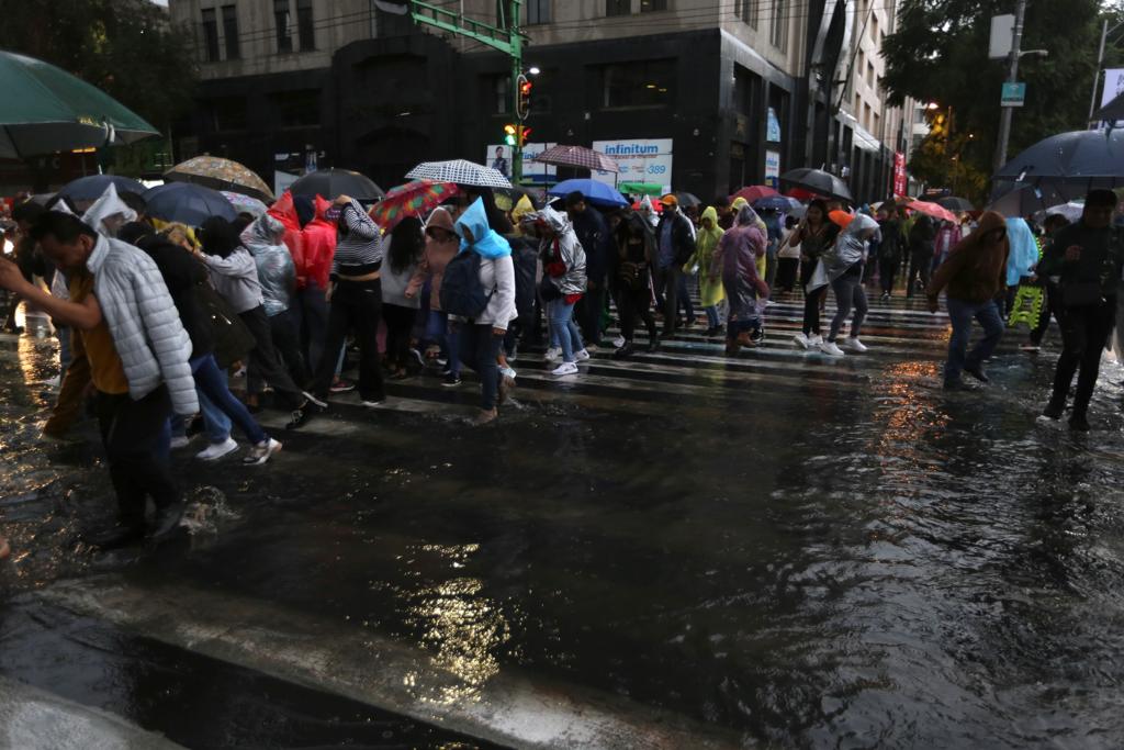 Lluvias en CdMx. Foto: Jorge Carballo