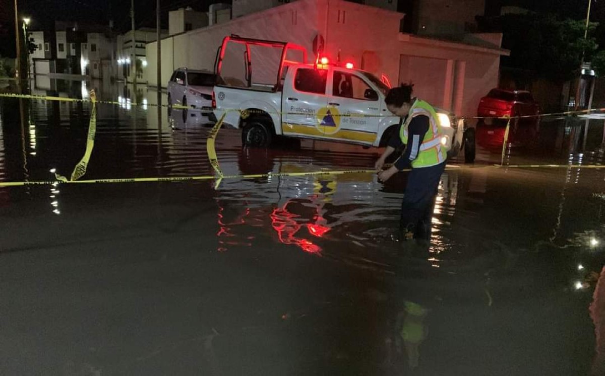 Inundaciones en Torreón. (Especial)