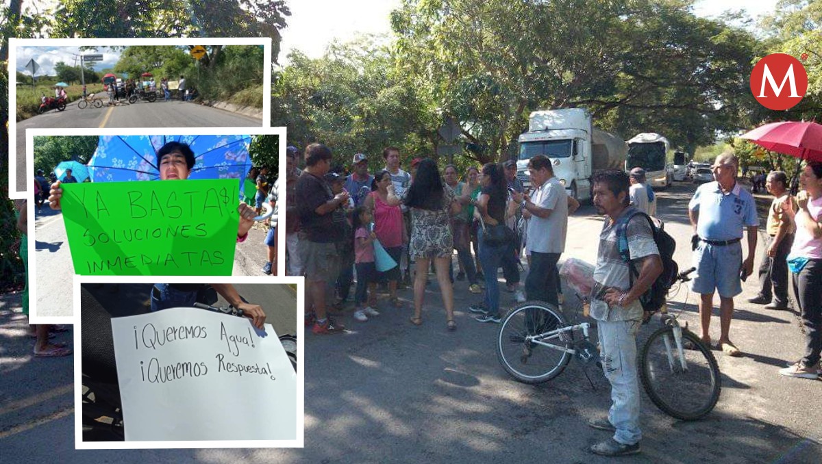 Bloquean carretera Tampico-Tuxpan por falta de agua potable en Naranjos