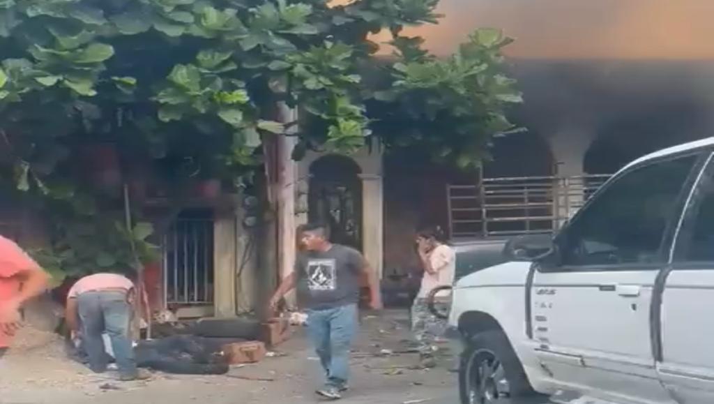 En La Cantina de Tello se registró una explosión de pirotecnia.
