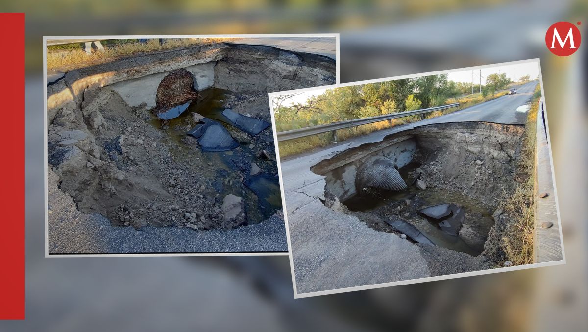 El socavón se encuentra cerca del kilómetro 3, a la altura del río Salinas | Agustín Martínez