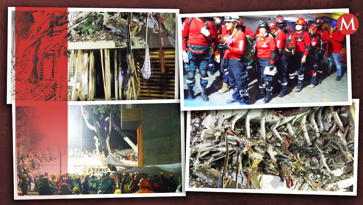 Topos de Tlatelolco durante participación en rescate de sismo del 2017 (Fotos:Topos de Tlatelolco)