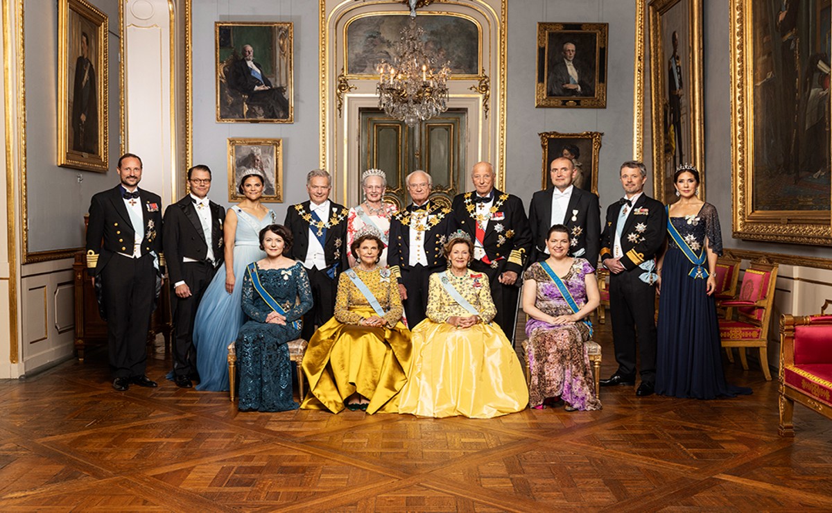 Al centro, de pie, los reyes Margarita II de Dinamarca, Carlos Gustavo de Suecia y Harald V de Noruega. (Foto: Ingemar_LIndevall)