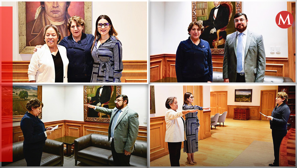 La gobernadora Delfina Gómez tomo protesta a los funcionarios. (Especiales)