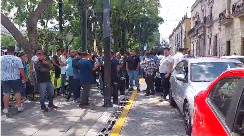 Manifestación de conductores de ERT en Jalisco. (Especial)