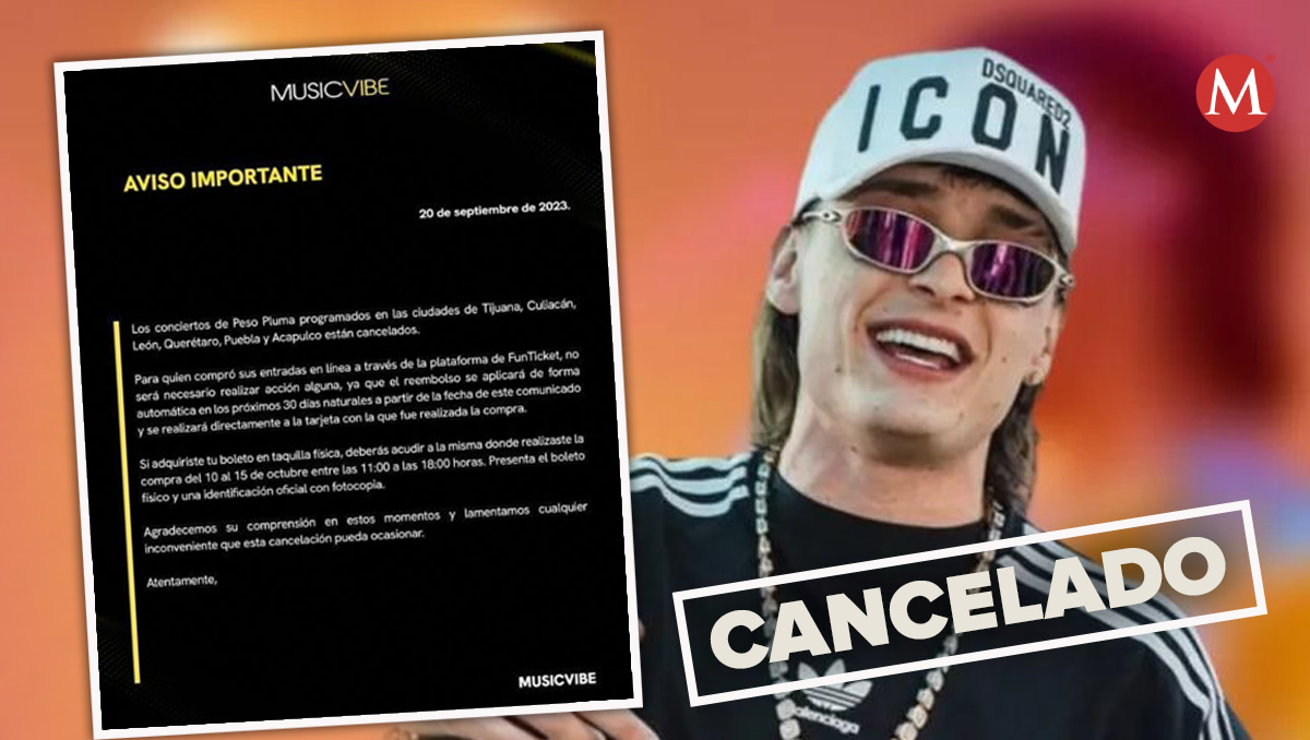 Peso Pluma cancela concierto en Puebla