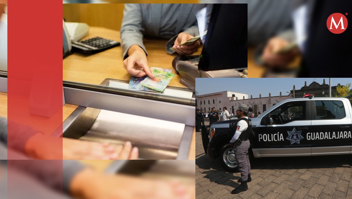 Policías en Jalisco acompañan a clientes de bancos para evitar robos como un servicio gratuito ( Archivo y Fernando Carranza)