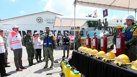 Rutilio Escandón encabeza Simulacro Nacional 2023 en Chiapas