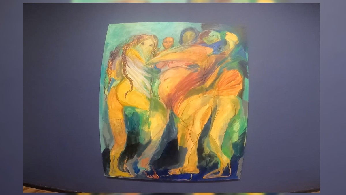 Cuadro de Lucía Vidales en la exposición El fuego no produce (Enrique Vázquez)