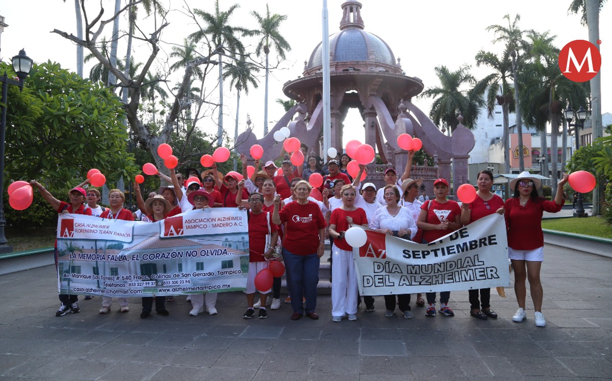 Marcha por el Día Mundial del Alzheimer en Tampico. Foto: Yazmín Sánchez