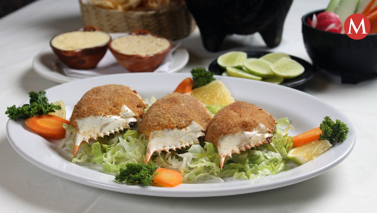 Jaibas rellenas, platillo típico de Tamaulipas.