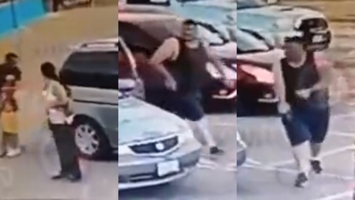 Policía Estatal de Durango amenaza a familia con pistola.