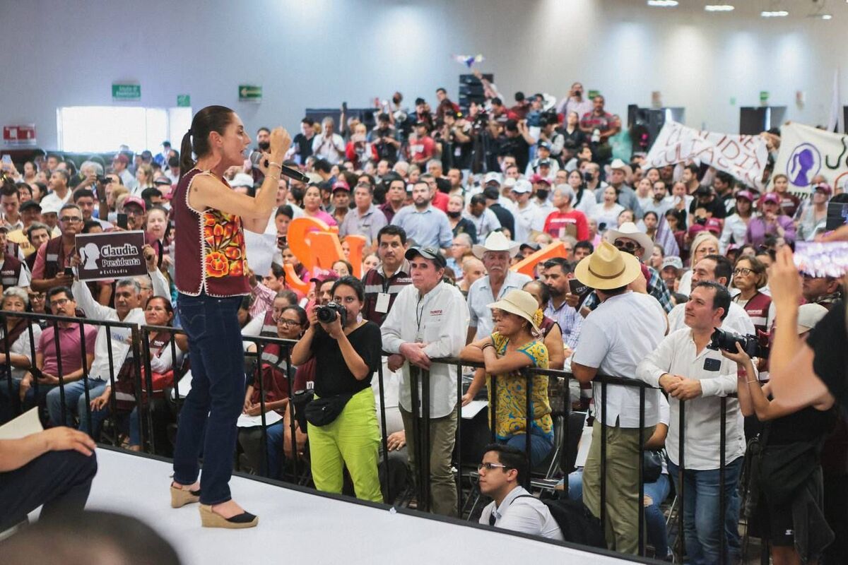 Claudia Sheinbaum durante su gira por Sinaloa. (Especial)