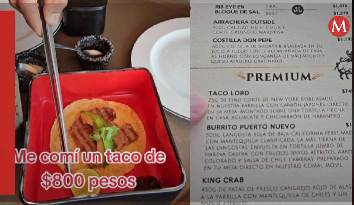 Taco de casi 800 pesos / TikTok