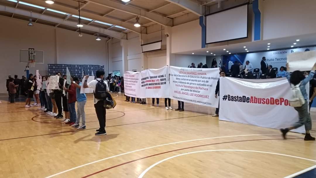 El 5 de junio alumnos irrumpieron con pancartas a la apertura del Prenacional Estudiantil Deportivo TECNNM 2023 (Archivo
