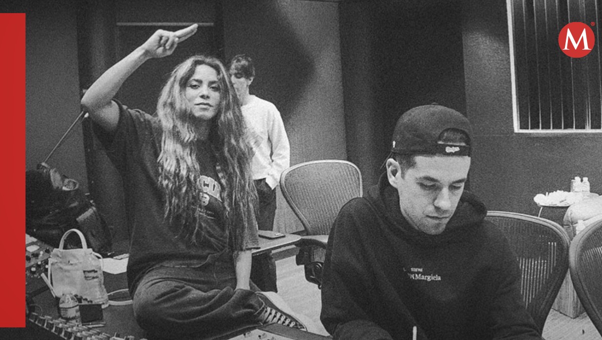 Shakira y Edgar Barrera produciendo 'El Jefe'. (Especial)