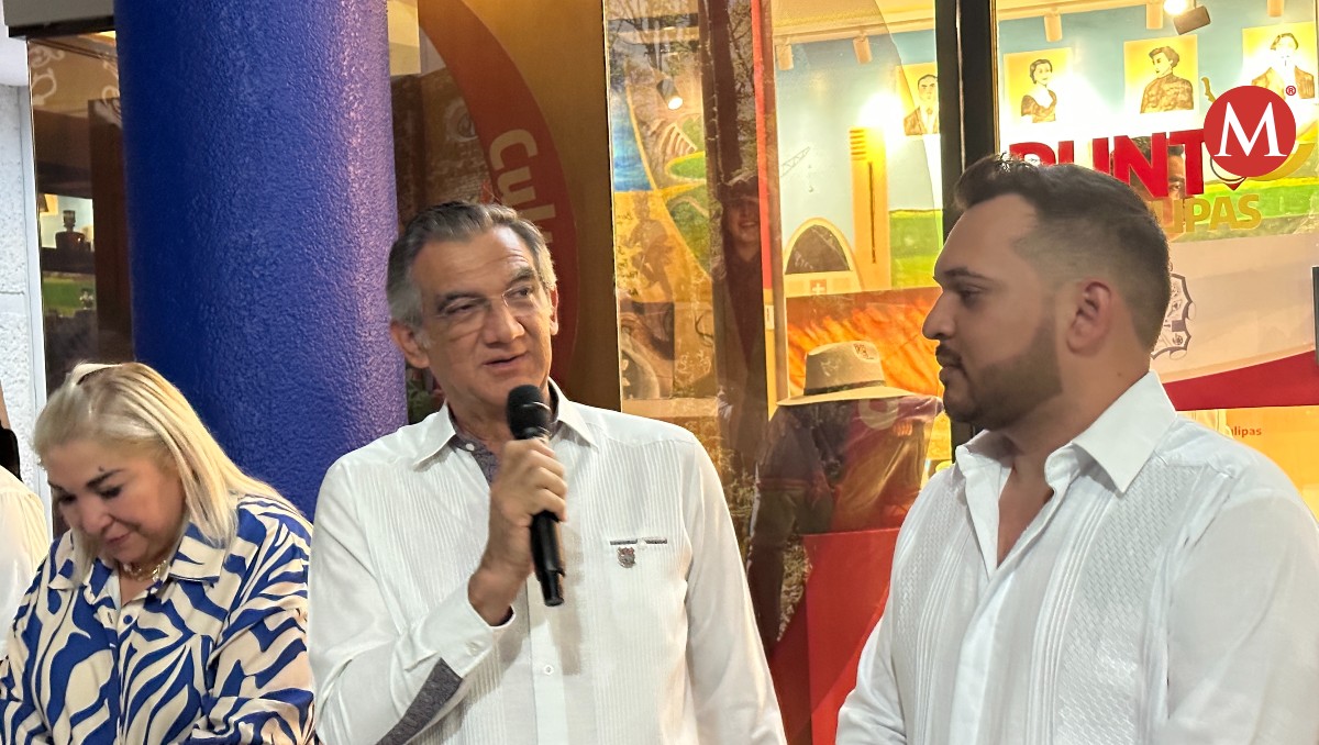 Américo Villarreal Anaya inaugura expo de Río Bravo.