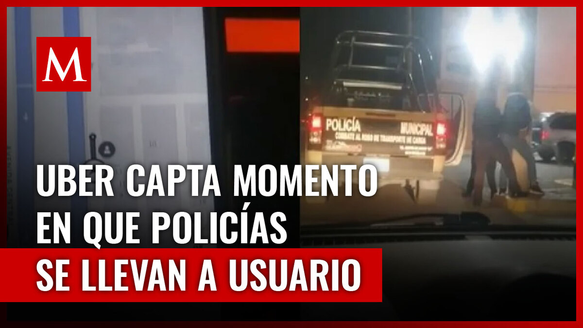 Conductor de Uber capta el momento en que policías arrestan a su pasajero