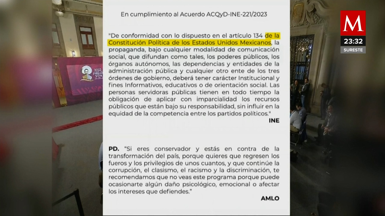 El presidente AMLO y su respuesta al INE