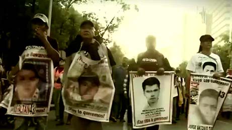 Finaliza la marcha por los 9 años de la desaparición de los 43 normalistas de Ayotzinapa