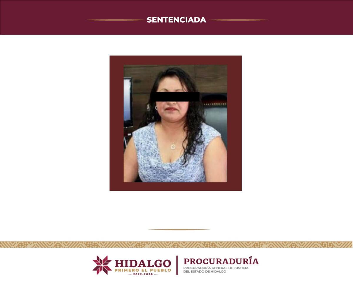 Se obtuvo sentencia condenatoria de 80 años de prisión para la responsable de iniciales D. B. J. B.