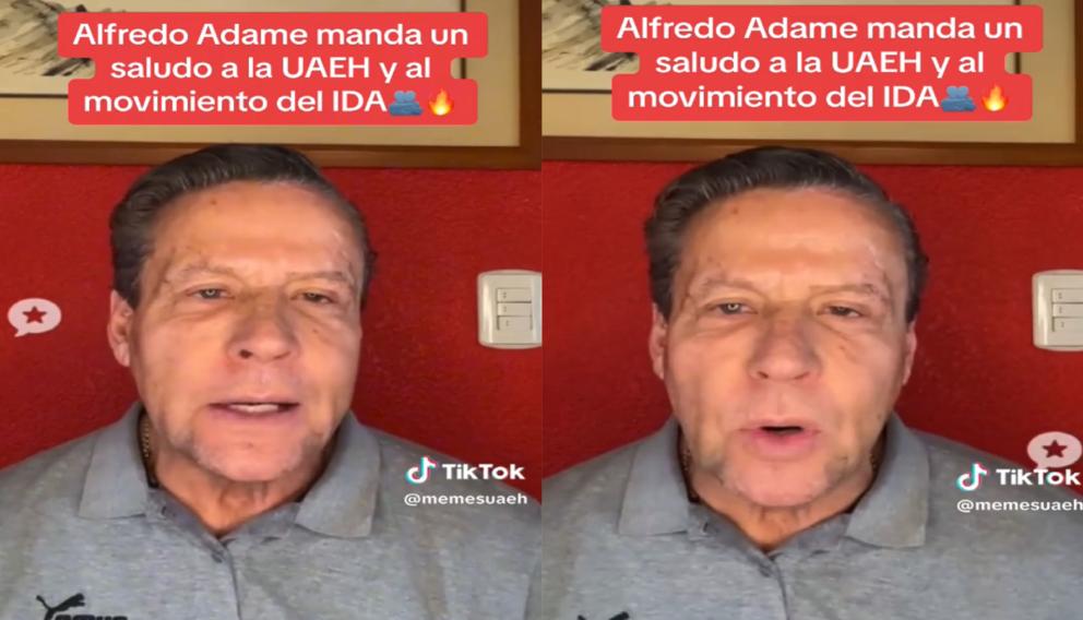 Alfredo Adame manda mensaje a estudiantes de la UAEH.