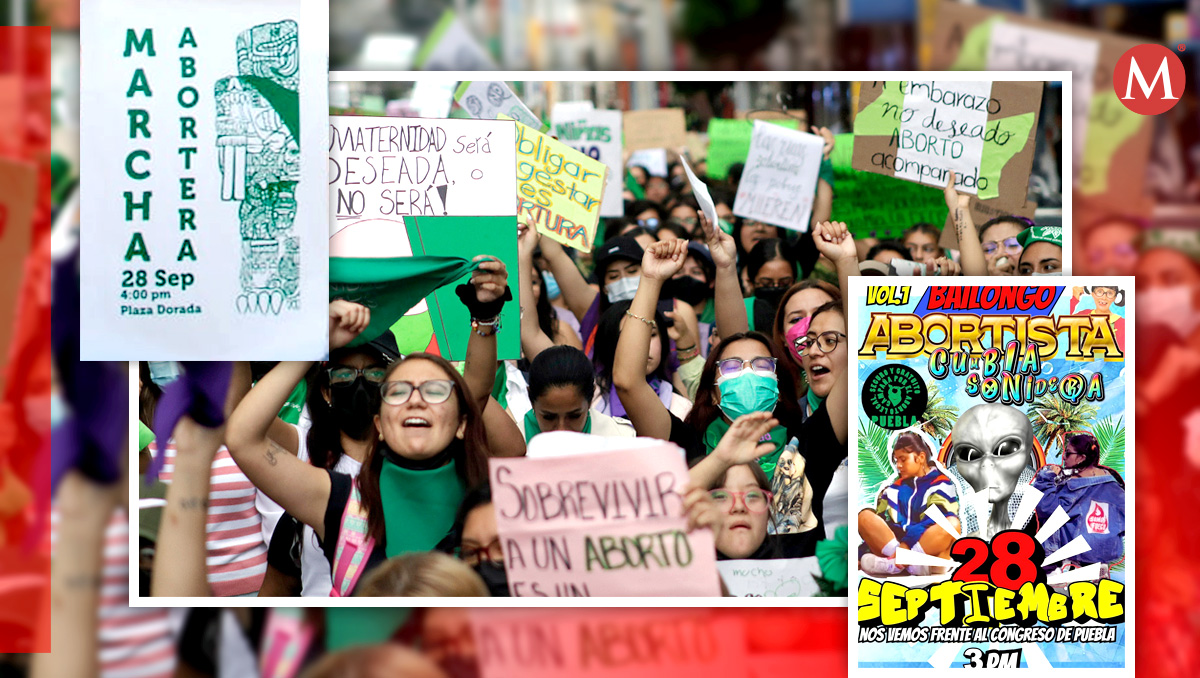 Marcha y bailongo por legalización del aborto en Puebla | Diseño Milenio