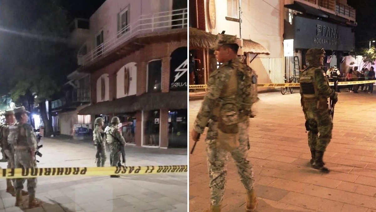 El bar atacado se ubica en la calle 12 con Quinta Avenida, en la zona turística de Playa del Carmen. | Especial
