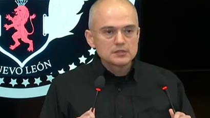 Se lleva a cabo conferencia de prensa por parte de del secretario de seguridad de Nuevo León