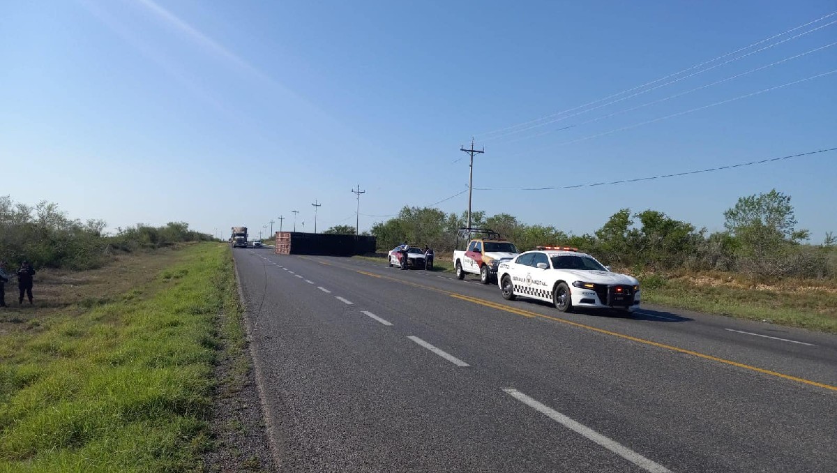 Obstrucción en la carretera Reynosa-San Fernando. (SSP)